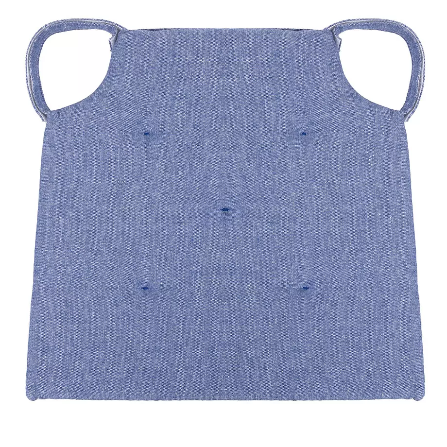 Indila- Coussin de chaise aspect denim, 17"x15"