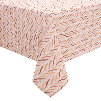Indoor/outdoor printed fabric tablecloth