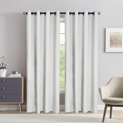 Jacquard blackout panel with metal grommets