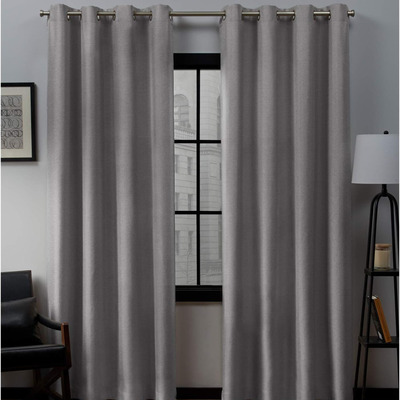 Jacquard curtain with metal grommets, 40"x84"