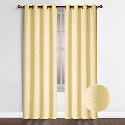 Jacquard curtain with metal grommets, 54"x84" - Whirlwinds