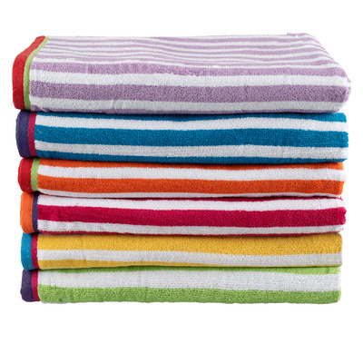 Jacquard stripped beach towel