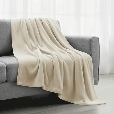 Jet&eacute; en velour solide, 50''x60''