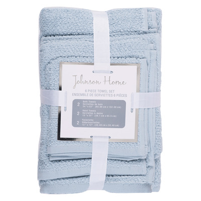 JOHNSON HOME - Cotton towel set, 6 pcs