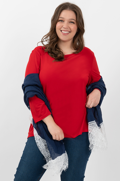 Judy Logan - T-shirt classique en tricot extensible - Taille plus