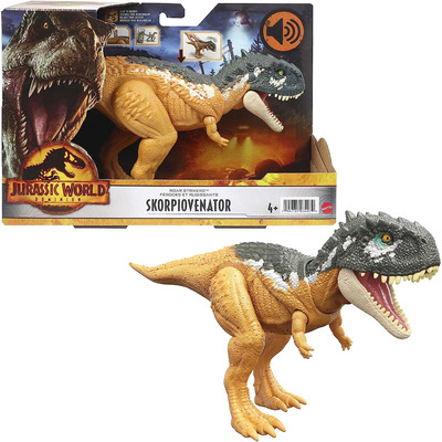 Jurassic World - Dominion Roar Strikers, figurine de dinosaure - Skorpiovenator