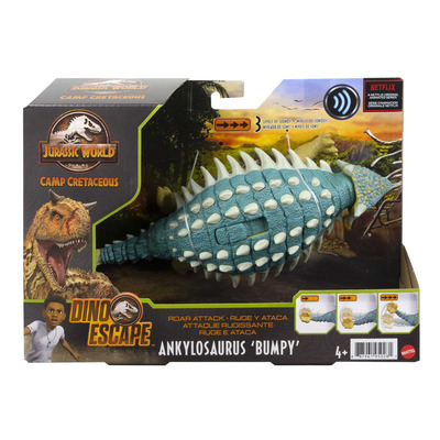 Jurassic World - Roar attack, figurine de dinosaure - Ankylosaurus "Bumpy"