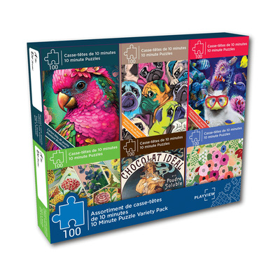 KI - 10-minute puzzle, variety pack, 6 jigsaw puzzles