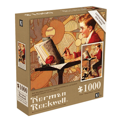 KI - Canvas finish puzzle, Norman Rockwell, Boy reading catalog, 1000 pcs