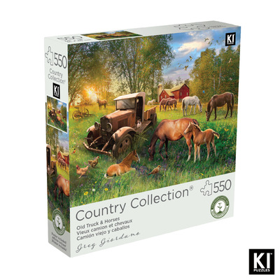 KI - Country - Greg Giordano - Old Truck & Horses, 550 pcs