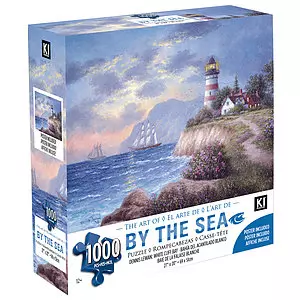 KI - Puzzle, By the sea, Dennis Lewan, Baie de la falaise blanche, 1000 mcx