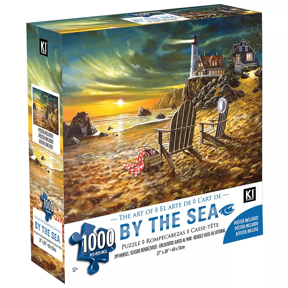 KI - Puzzle, By the Sea, Jim Hansel, Seaside rendezvous, 1000 pcs