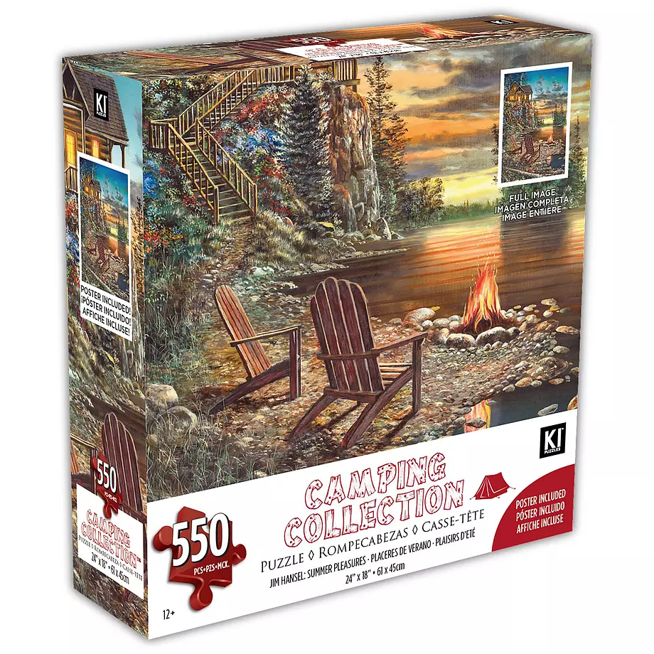 KI - Puzzle, Jim Hansel, Camping Collection - plaisirs d'été, 550 mcx