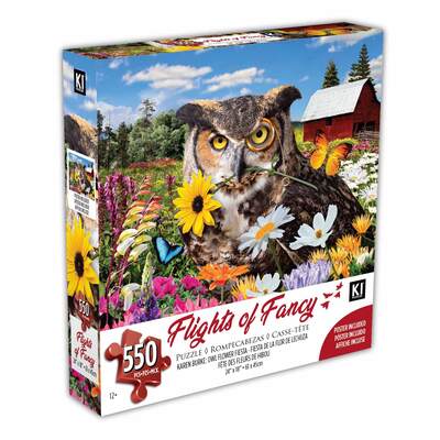 KI - Puzzle, Karen Burke, Owl Flower Fiesta, 550 pcs