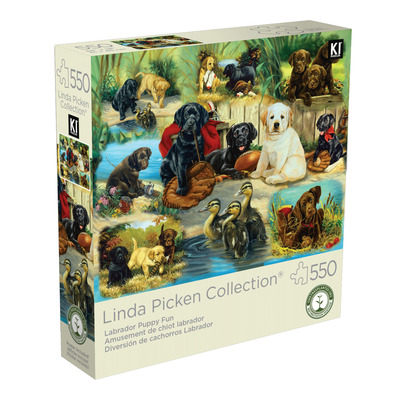KI - Puzzle - Linda Picken - Labrador Puppy Fun, 550 pcs