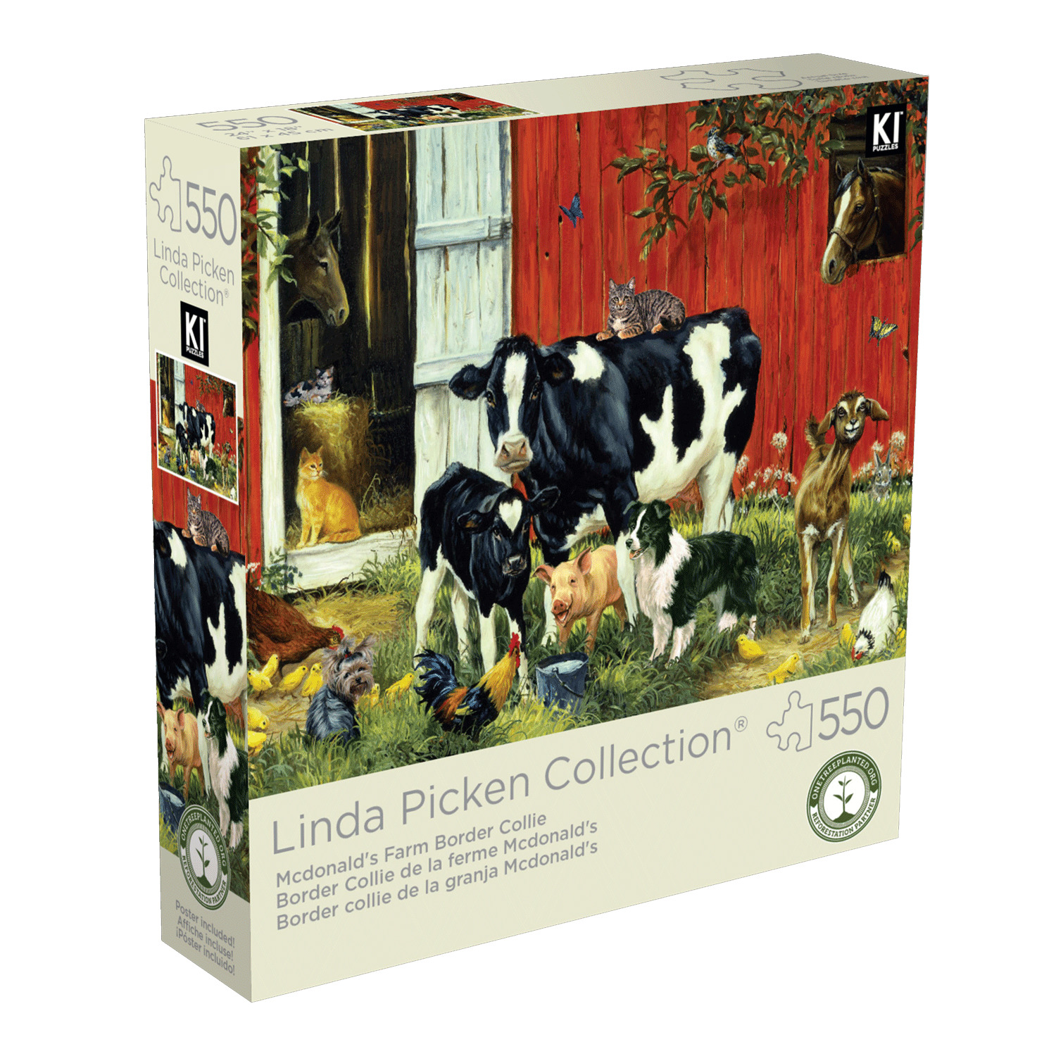 KI - Puzzle - Linda Picken - McDonald's Farm Border Collie, 550 pcs