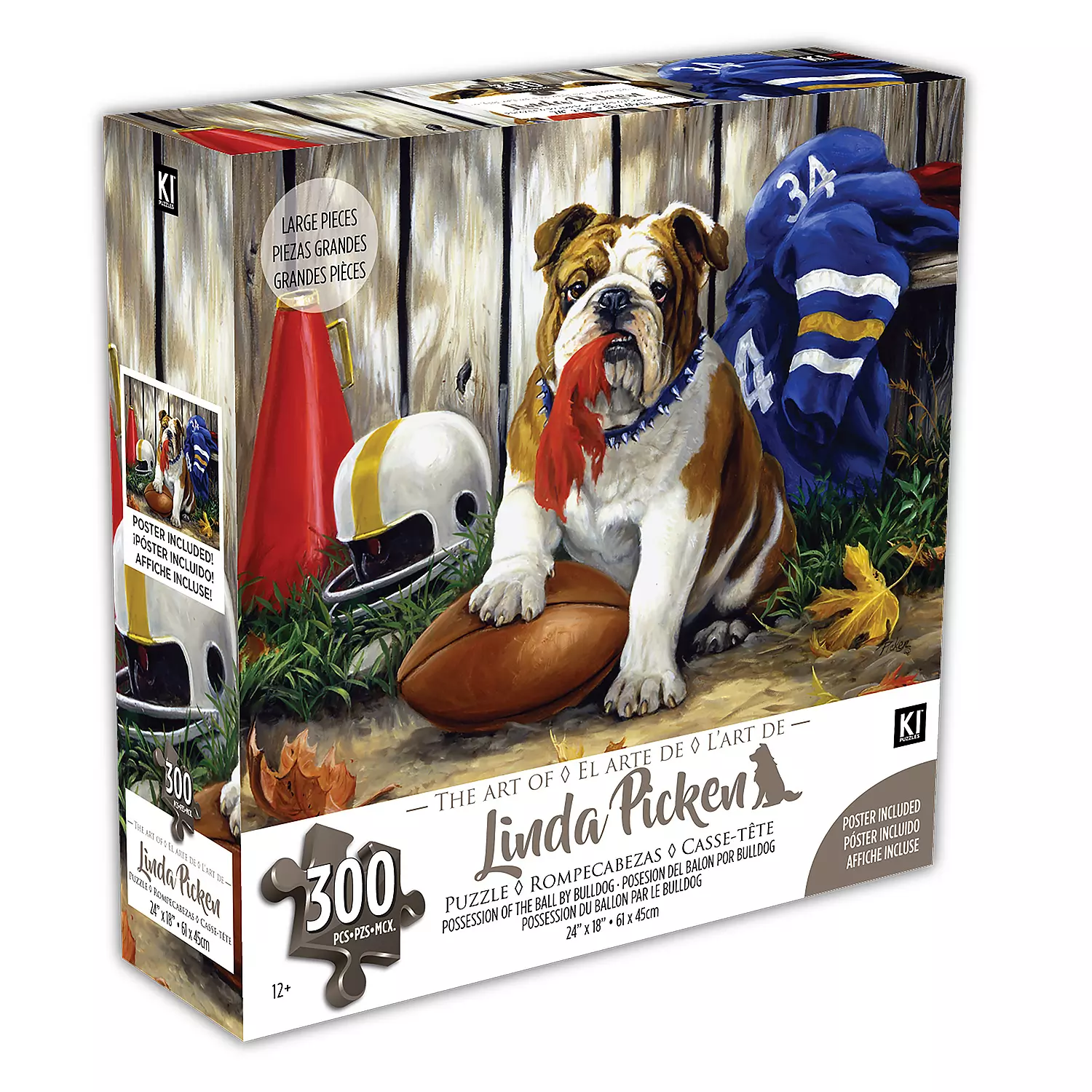 KI - Puzzle, Linda Picken, Possession of the ball by bulldog, 300 pcs