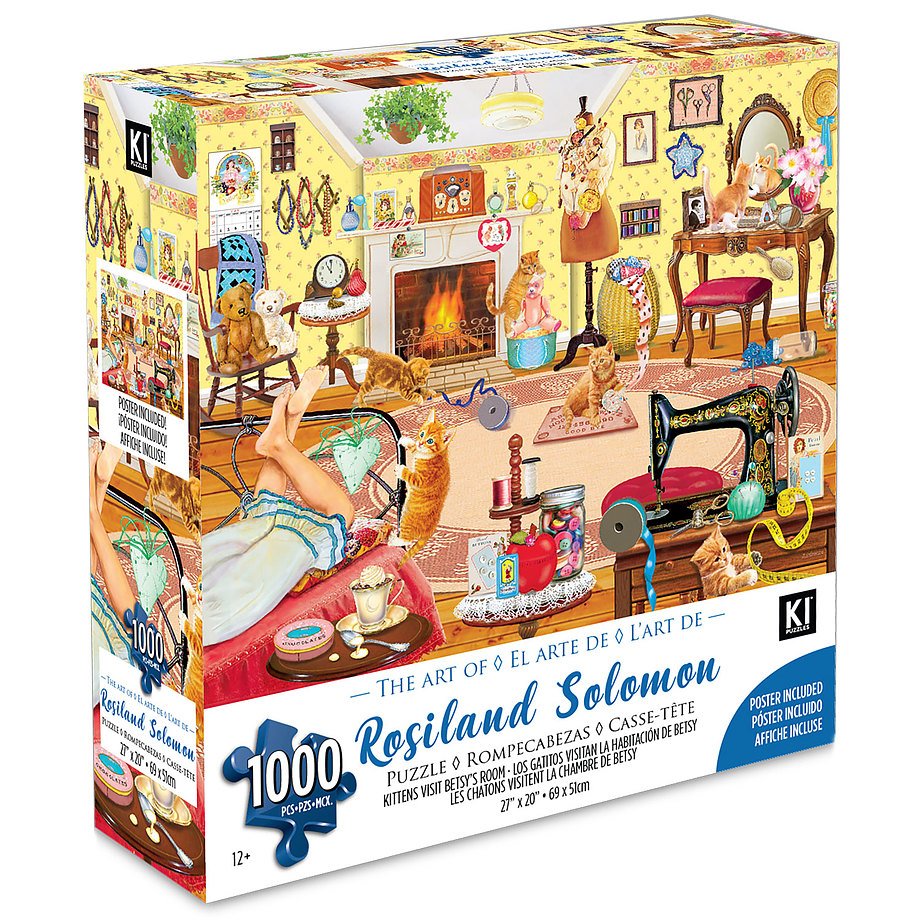 KI - Puzzle, Rosalind Solomon, Les chatons visitent la chambre de Betsy, 1000 pcs