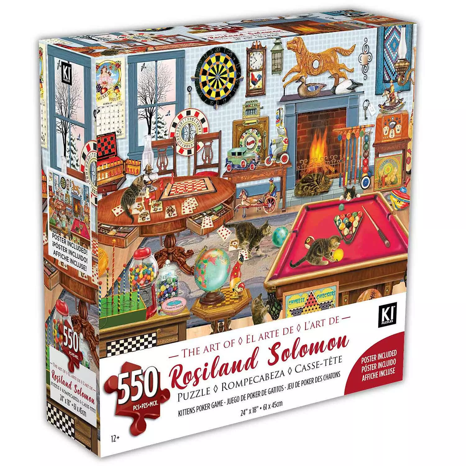 KI - Puzzle, Rosiland Solomon, Kittens Poker Game,550 pcs