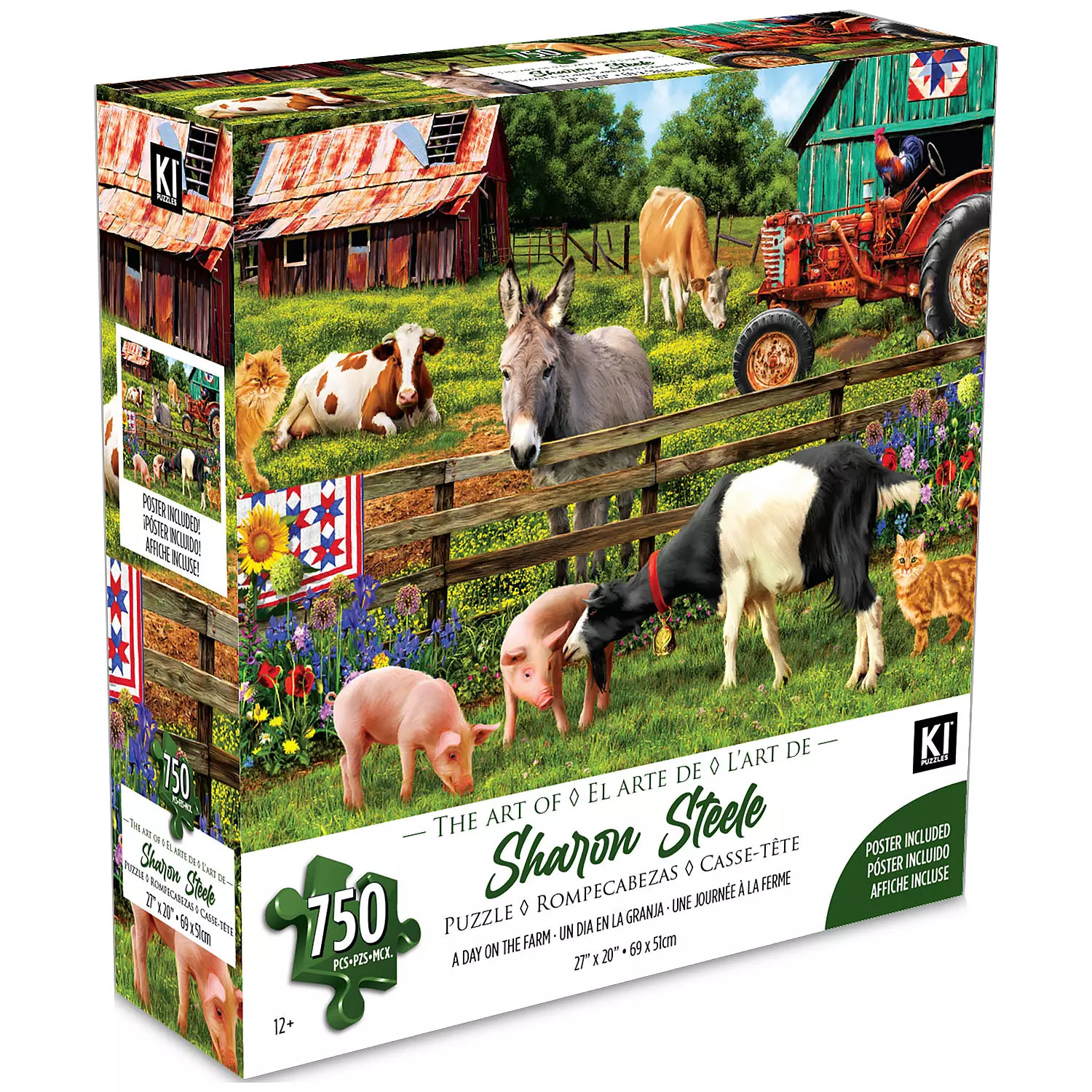 KI - Puzzle, Sharon Steele, A day on the farm, 750 pcs