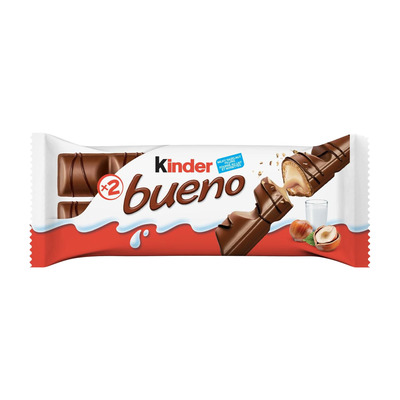 Kinder - Kinder Bueno - Barres au chocolat au lait et crème de noisettes, 39g
