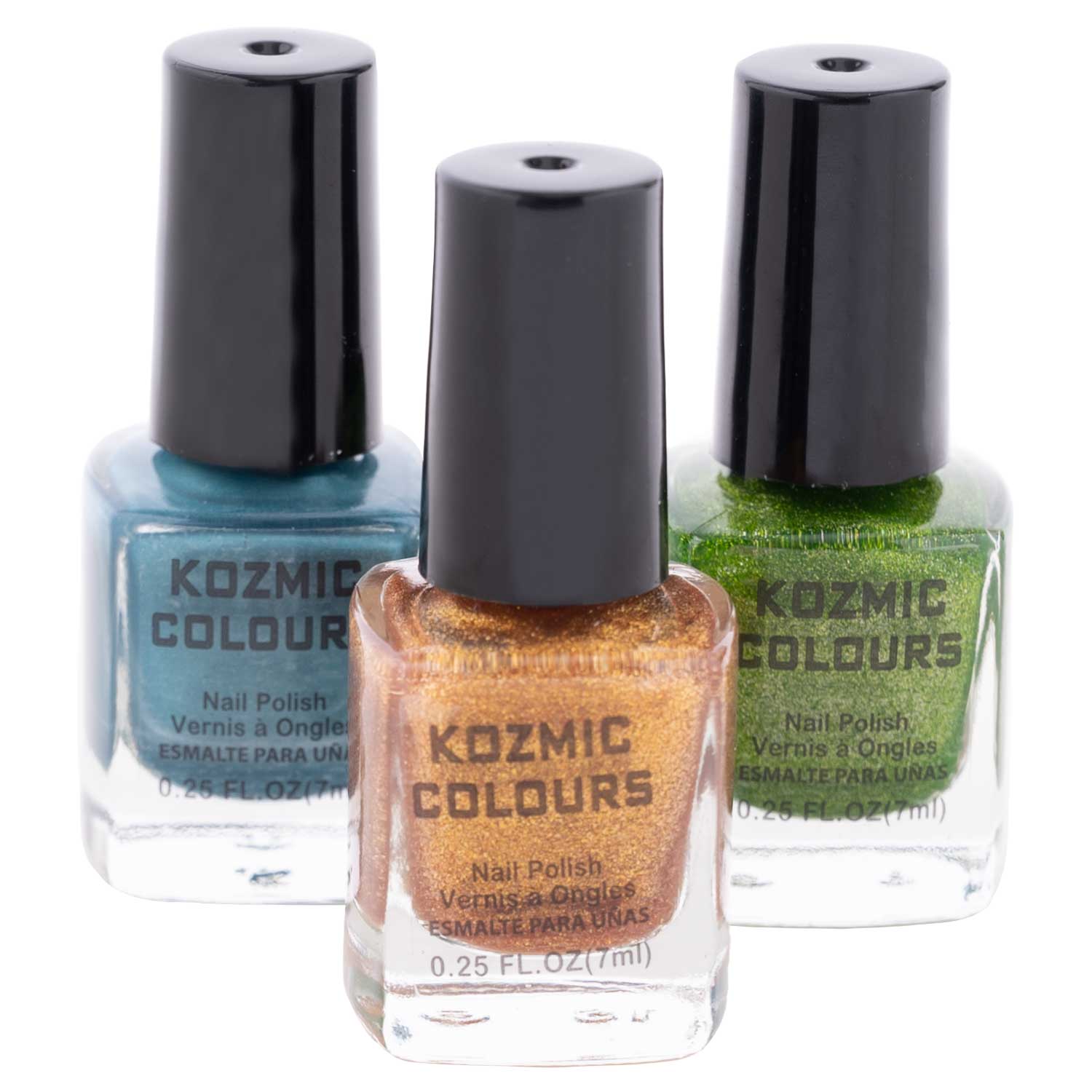 Kozmic Colours - Ensemble de mini vernis à ongles, 3 pcs - Bon comme l'or