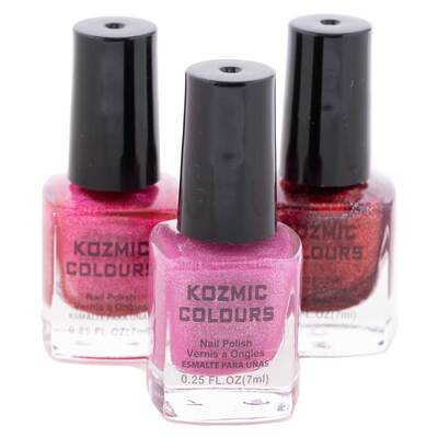 Kozmic Colours - Ensemble de mini vernis à ongles, 3 pcs - Chaussures rubis