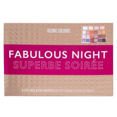 Kozmic Colours - Fabulous Night, 22 piece face & eye palette