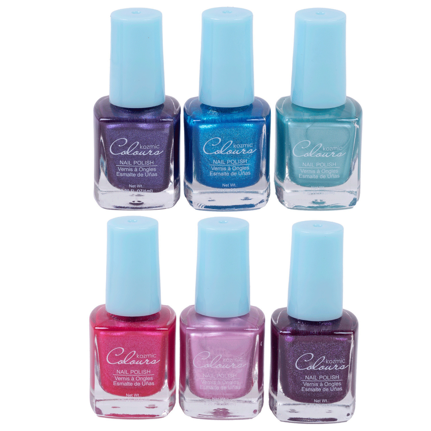 Kozmic Colours - Mini nail lacquer collection, 6 pcs - Collection 016 |  Rossy