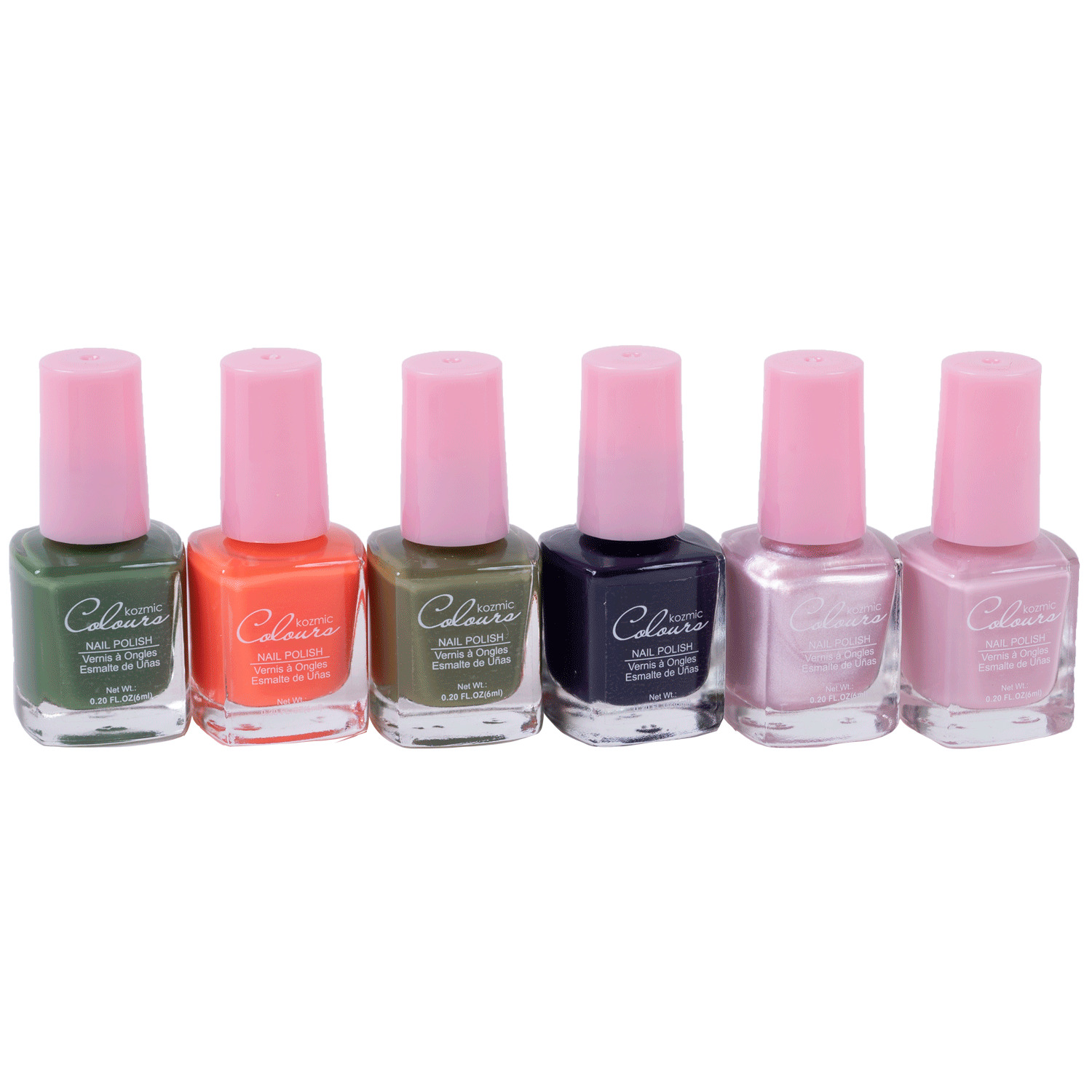 Kozmic Colours - Mini nail lacquer collection, 6 pcs - Collection 020 |  Rossy
