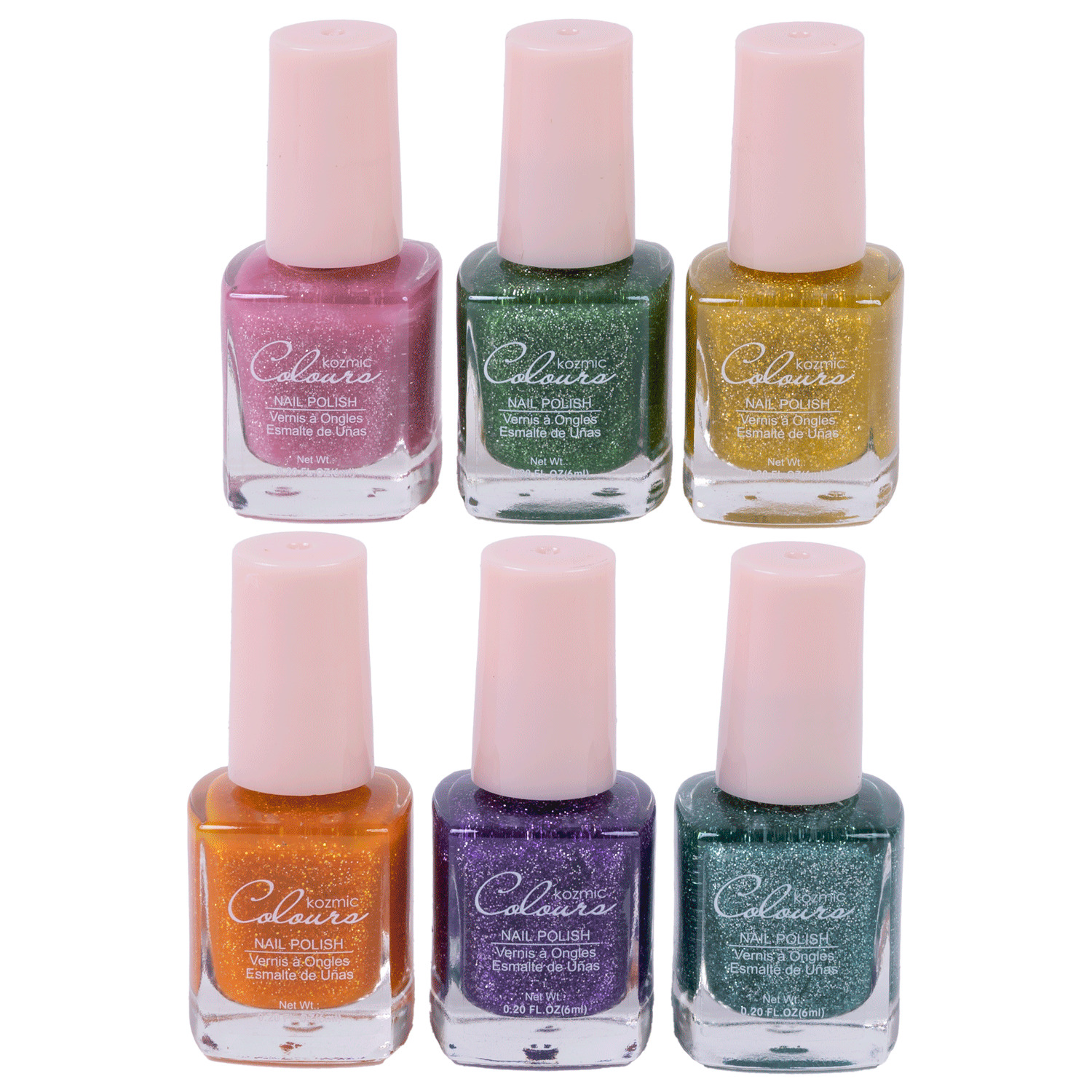 Kozmic Colours - Mini nail lacquer collection, 6 pcs - Collection 024 |  Rossy