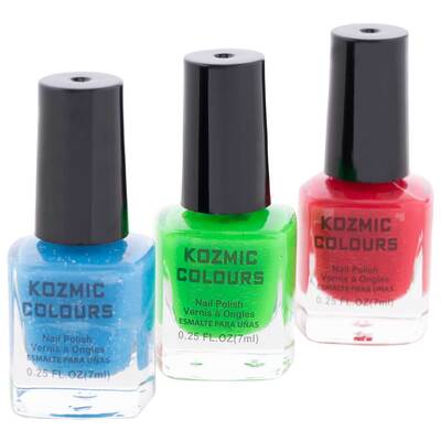 Kozmic Colours - Mini nail polish set, 3 pcs - Peacock Feathers