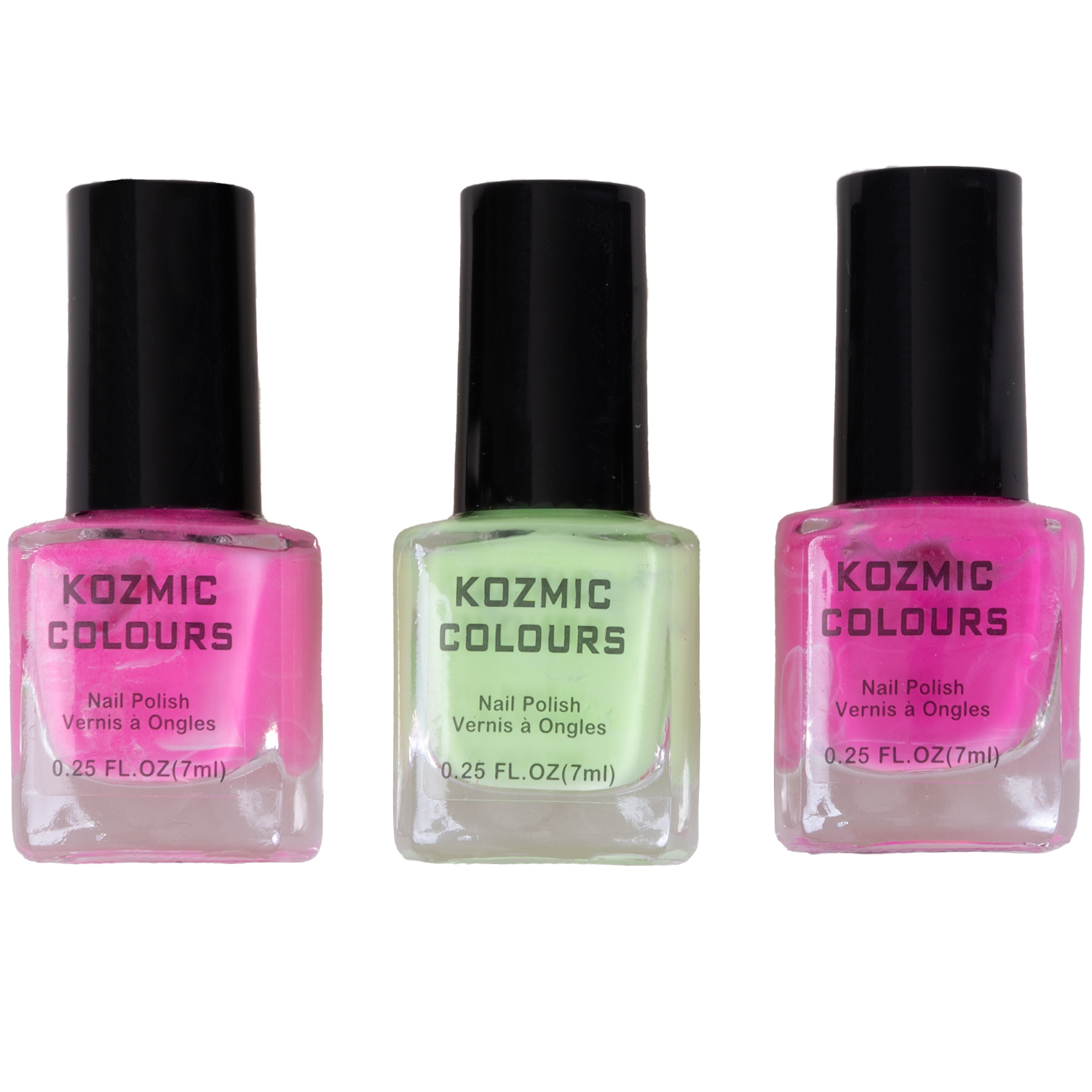 Kozmic Colours - Mini nail polish set, 3 pcs - Tasty melons | Rossy