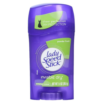 Lady Speed Stick - Déodorant anti-transpirant Invisible Dry, 39,6g - Fraîcheur de poudre