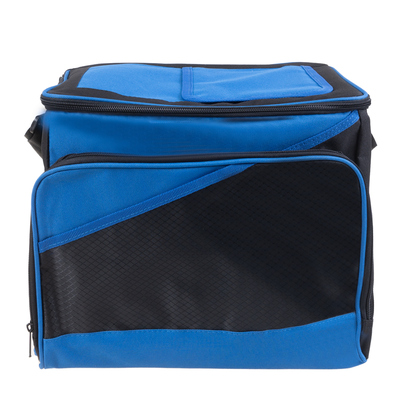 Large insulated cooler bag, 24 can capacity - Blue