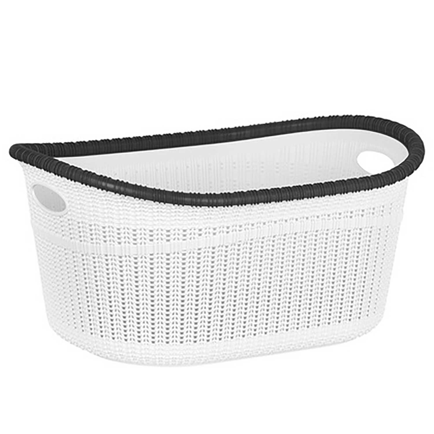 Laundry basket with black trim, 24L
