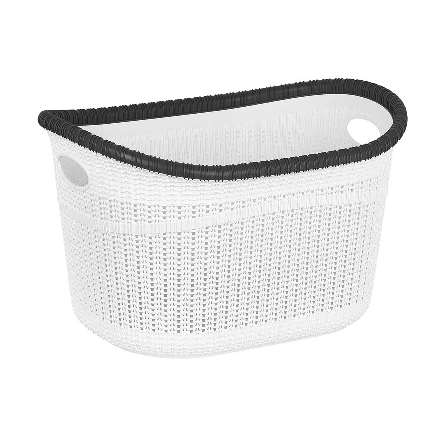 Laundry basket with black trim, 35L