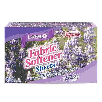 Lavender scented fabric softener dryer sheets, 40 sheets
