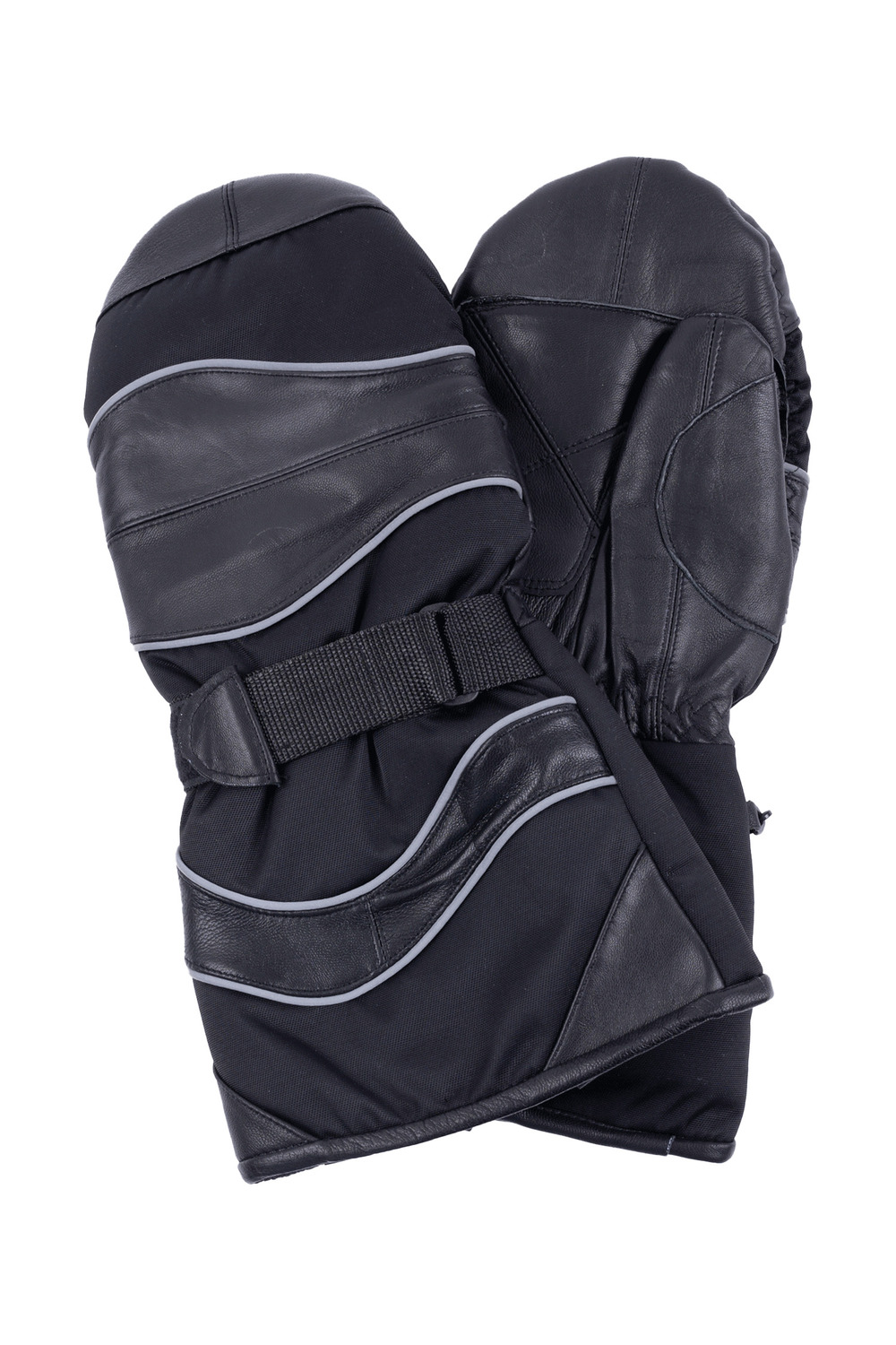 Leather and nylon mitts