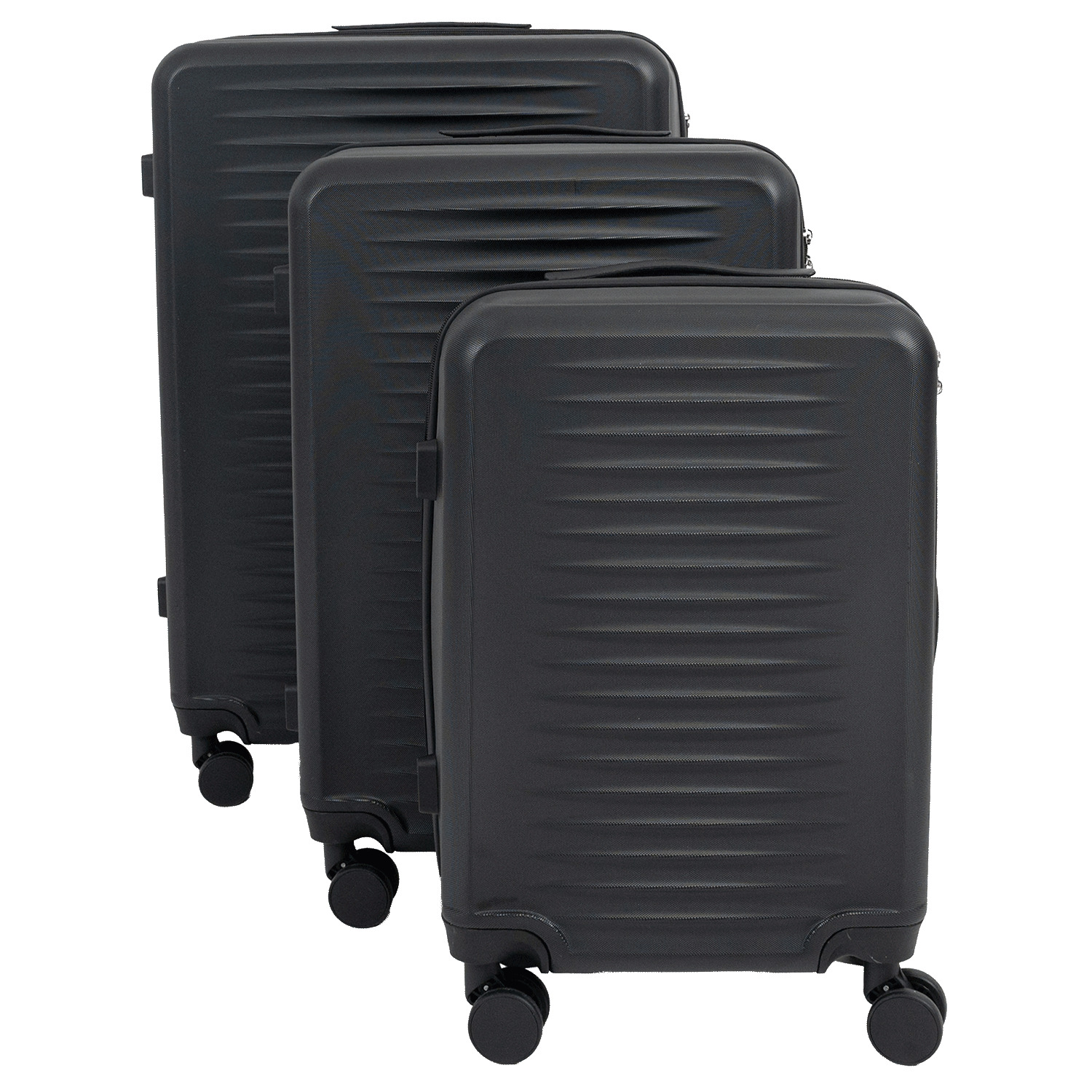 Lightweight three-piece hardshell luggage set