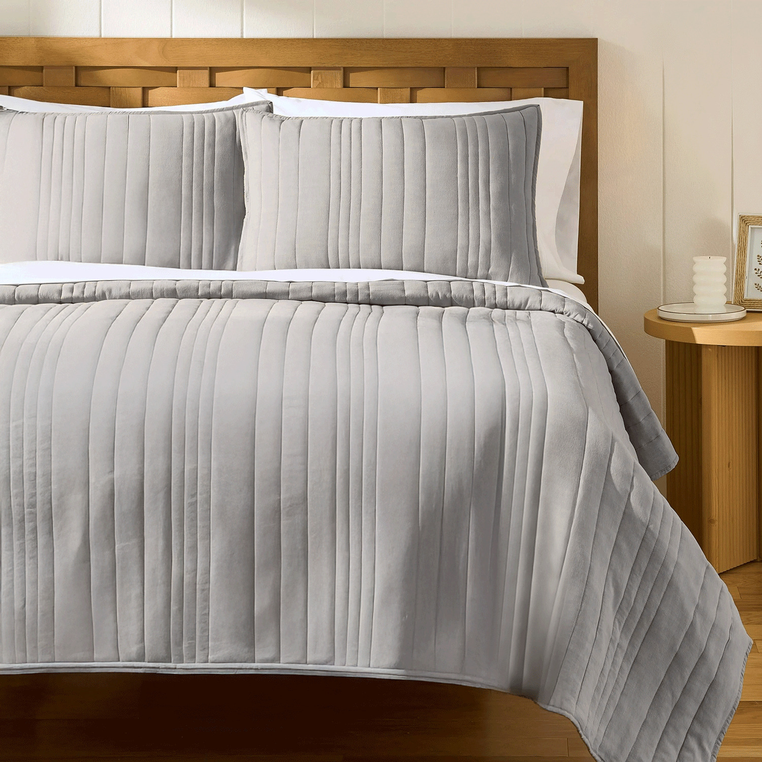 Linen blend quilt