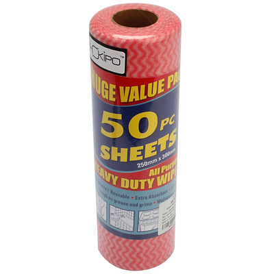 Lingettes multi-usages r&eacute;sistantes, paq. de 50