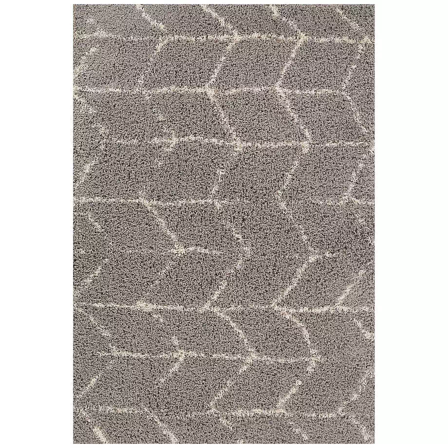 LOLA Collection, decorative area rug, grey chevron, 4'x6'