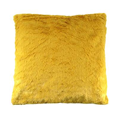 Long pile faux fur cushion, 18"x18"