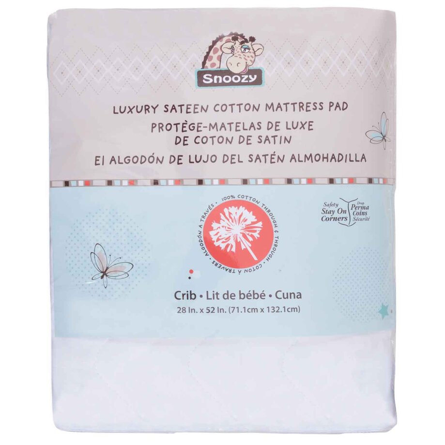 Luxury sateen cotton multi-use baby pad, 28"x52"