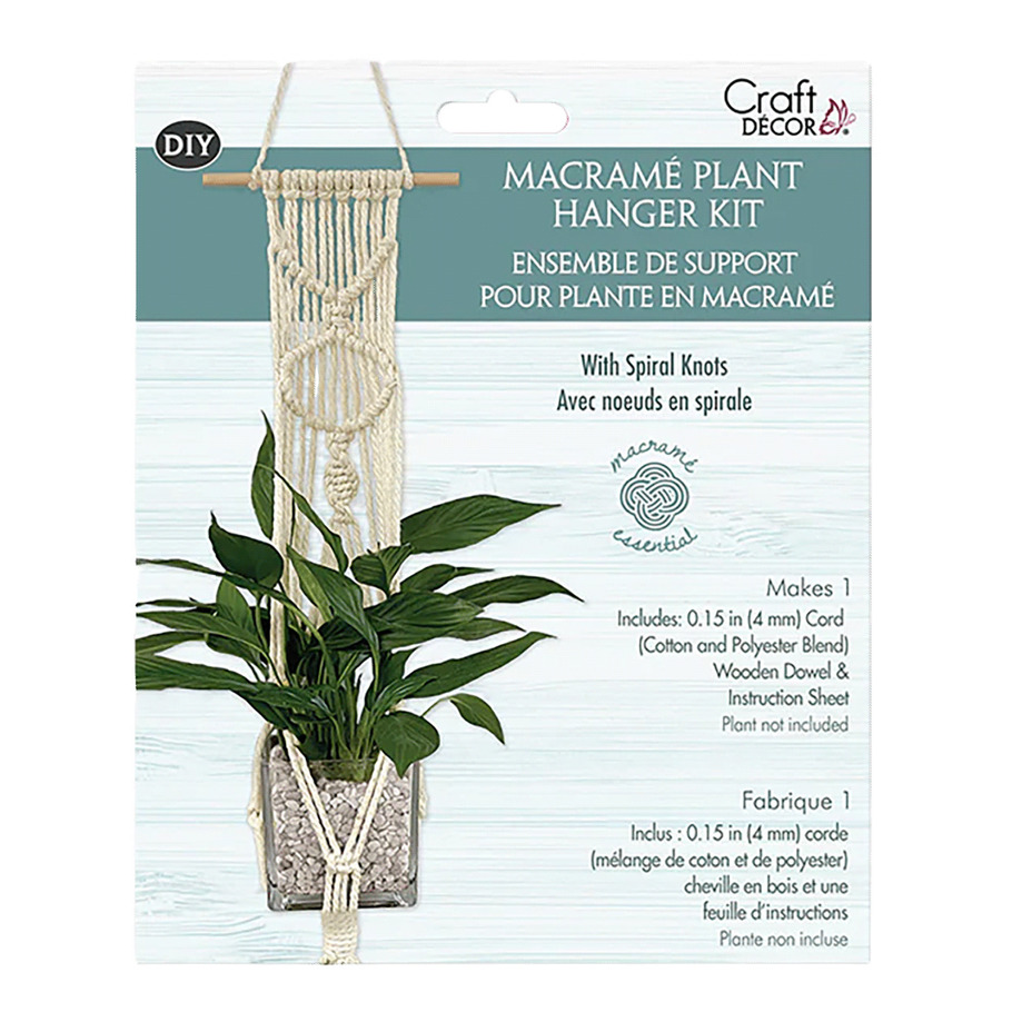 Macramé plant hanger kit - Creamy white