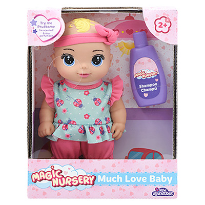 Magic Nursery - Much Love Baby - Baby doll with shampoo bottle