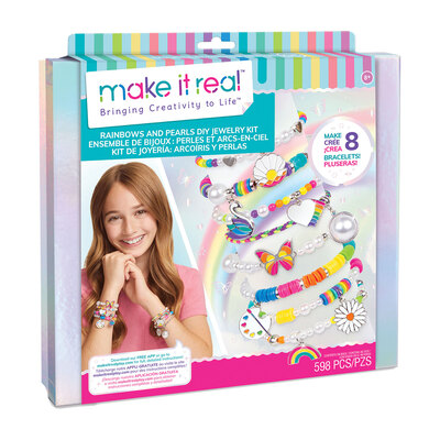 Make It Real - Jewellery kit, rainbows & pearls, 598 pcs