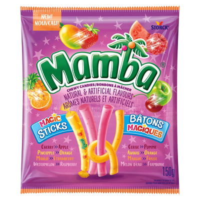 Mamba - Chewy candy magic sticks, 150g