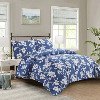 Quilted comforter set, 2 pcs - Floral print
